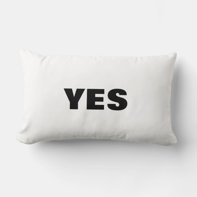 ~Yes/No~ THROW PILLOW, MAKE A GAME OF IT! Lumbar Pillow (Front)