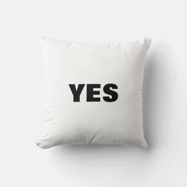 ~Yes/No~ THROW PILLOW, MAKE A GAME OF IT! Throw Pillow (Front)