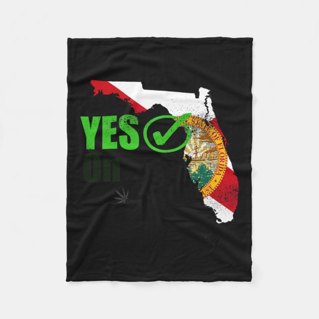 Yes On 3 Florida  Fleece Blanket (Front)
