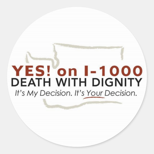 Yes! on I-1000 Small Sticker (Front)