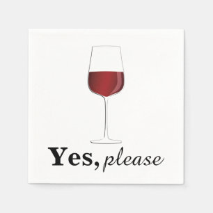Yes, Please Wine - Cocktail Napkin