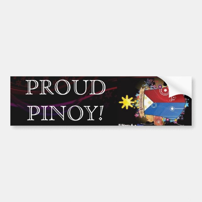 yes, PROUD PINOY! Bumper Sticker (Front)