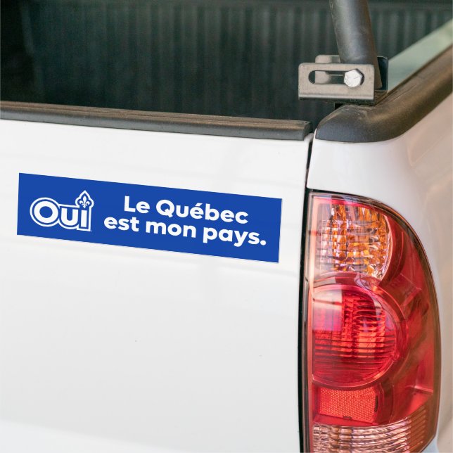 YES Quebec Bumper Sticker (On Truck)