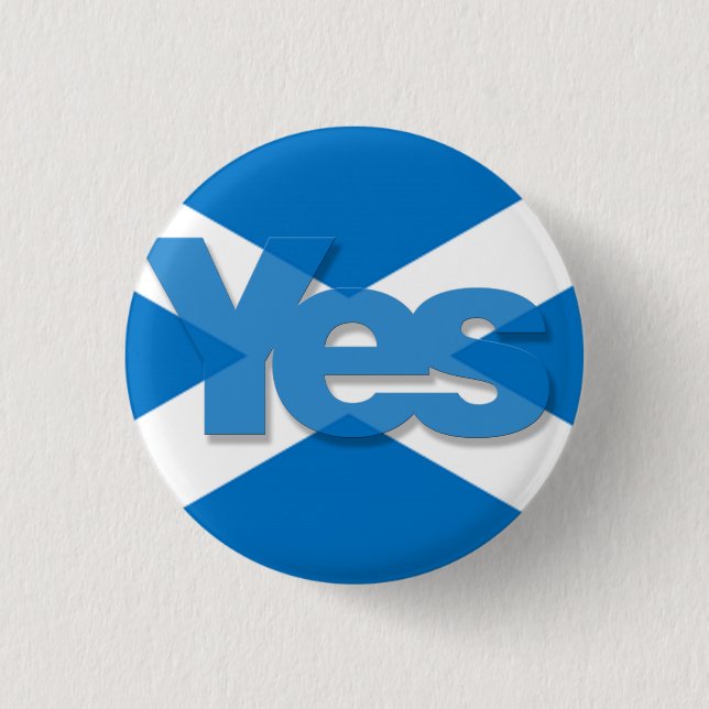 Yes Saltire 1 Inch Round Button (Front)