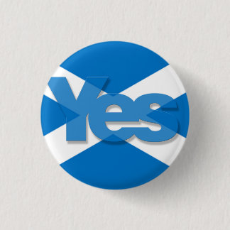 Yes Saltire 1 Inch Round Button