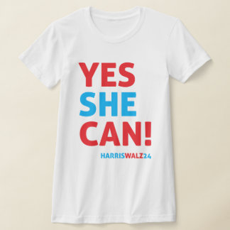 Yes SHE Can Harris Walz T-Shirt