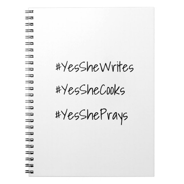 Yes She Can  Hashtag Appreciation  Spiral Notebook (Front)
