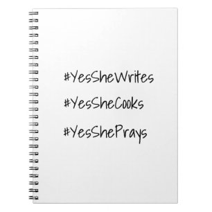 Yes She Can Hashtag Spiral Notebook