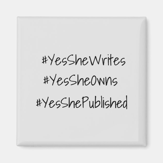 Yes She Can Hashtag Text Business Owner  Magnet (Front)