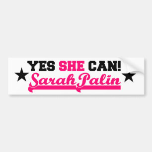 Yes She Can - Sporty Bumper Sticker