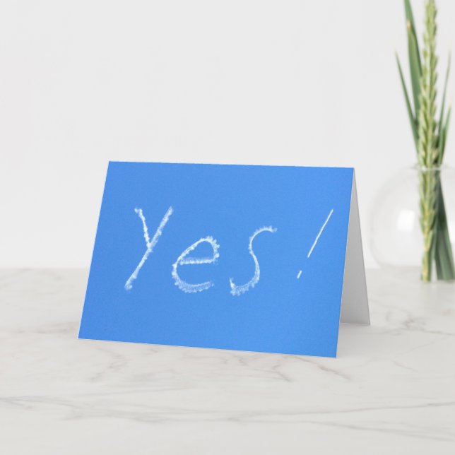yes sky writing card (Front)