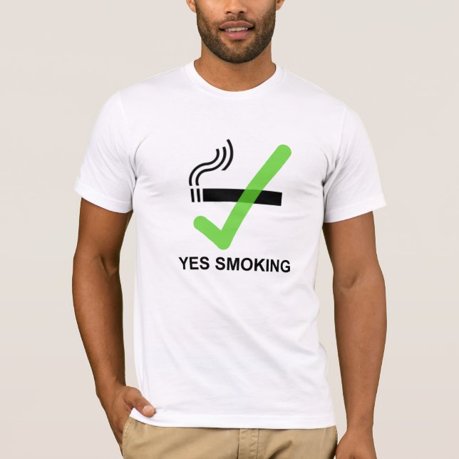 YES SMOKING No Smoking Tee V2 - Apparel White (Front)