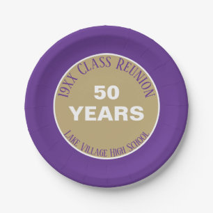 YES! Special 50th class reunion party plate