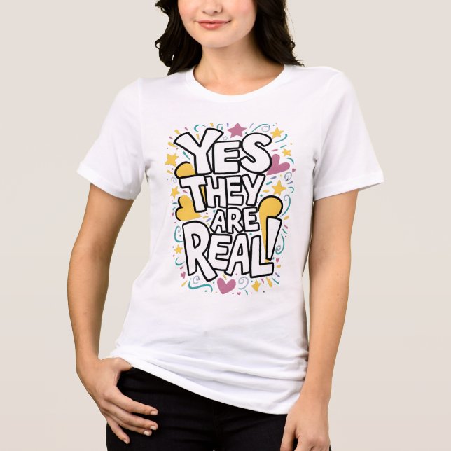 yes they are real Tri-Blend shirt (Front)