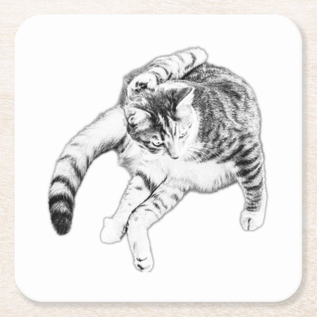 Yes, This Is Comfortable Square Paper Coaster (Front)