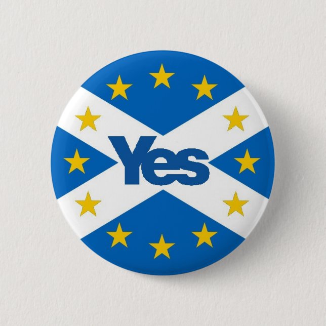 Yes to Independent European Scotland 2 Inch Round Button (Front)