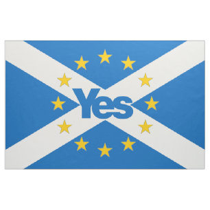 Yes to Independent European Scotland Flag Fabric