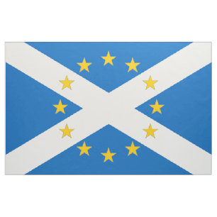 Yes to Independent European Scotland Flag Fabric