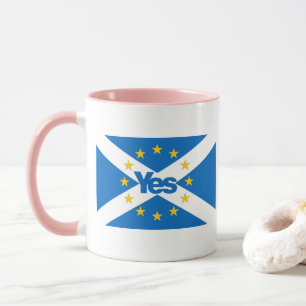 Yes to Independent European Scotland Flag Mug