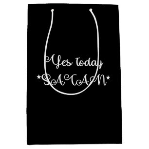 Yes Today Satan Funny Black Medium Gift Bag