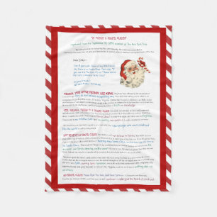 Yes, Virginia There Is a Santa Claus Christmas Fleece Blanket