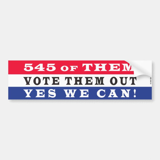 YES WE CAN BUMPER STICKER (Front)