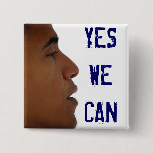 Yes We Can Button w/ Obama Profile