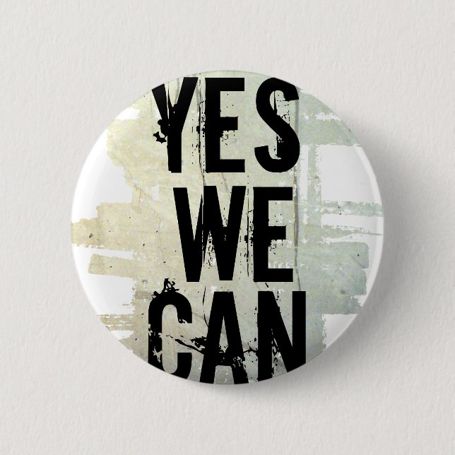 YES WE CAN concrt bckgrnd button (Front)