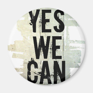 YES WE CAN concrt bckgrnd magnet