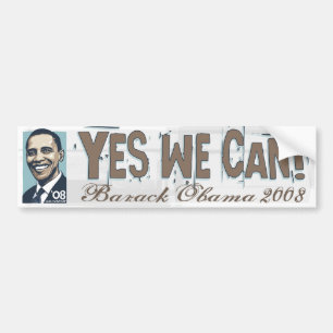 Yes We Can! Obama Bumper Sticker