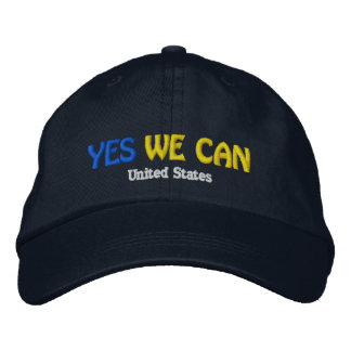 "YES WE CAN" United States Dark Embroidery Cap