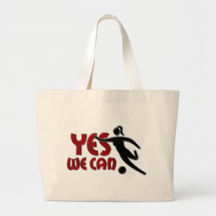 YES WE CAN - Women Soccer Large Tote Bag