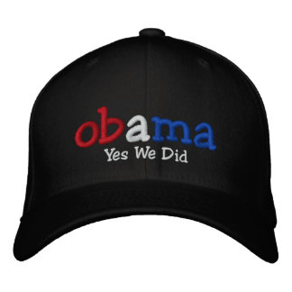 Yes We Did Barack Obama Embroidered Hat