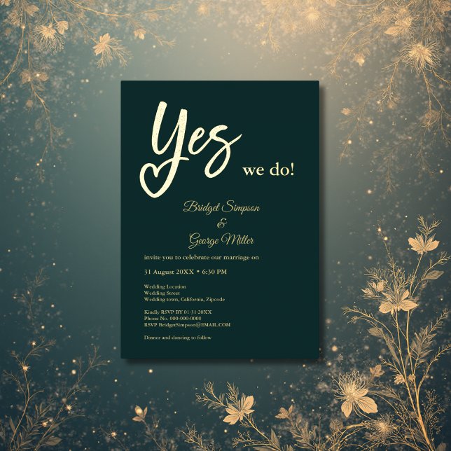Yes We Do black Gold wedding  (Creator Uploaded)