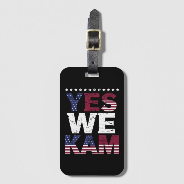 Yes We Kam Saying Quote Luggage Tag (Front Vertical)