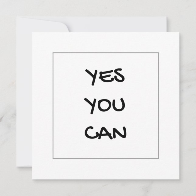 Yes You Can Encouragement Card (Front)