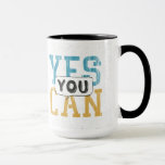 Yes You Can Mug<br><div class="desc">Yes you can typography background. With textured background. Raster version  | Bigstock® - All Rights Reserved.</div>