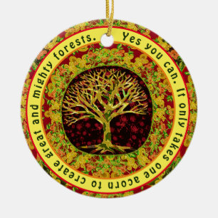 Yes You Can Positive Message Ceramic Ornament