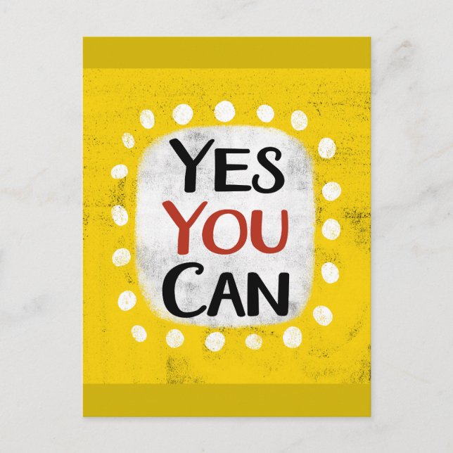 Yes You Can Postcard (Front)