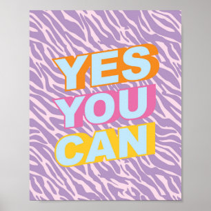 Yes You Can Poster 90s Aesthetic Quote Poster