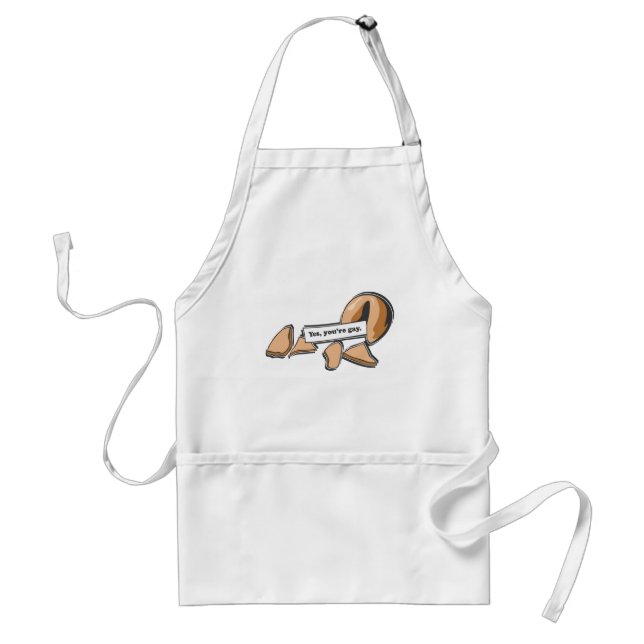 YES, YOU'RE GAY FORTUNE COOKIE STANDARD APRON (Front)