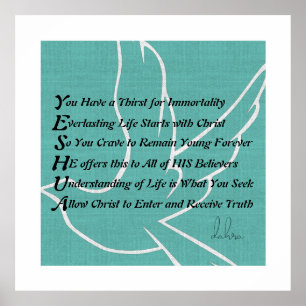 Yeshua Christian Poem Poster