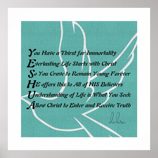 Yeshua Christian Poem Poster (Front)