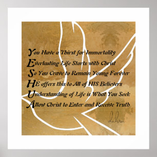 Yeshua Christian Poem Poster
