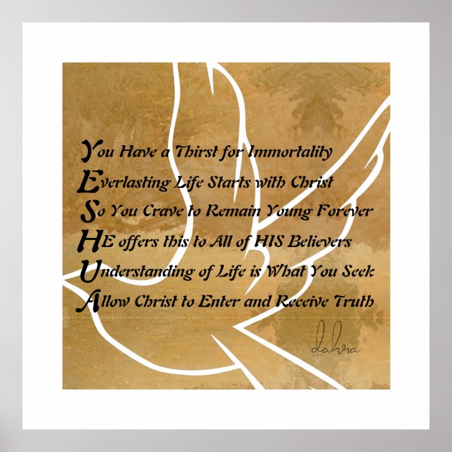 Yeshua Christian Poem Poster (Front)