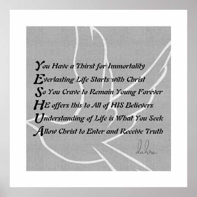 Yeshua Christian Poem Poster (Front)