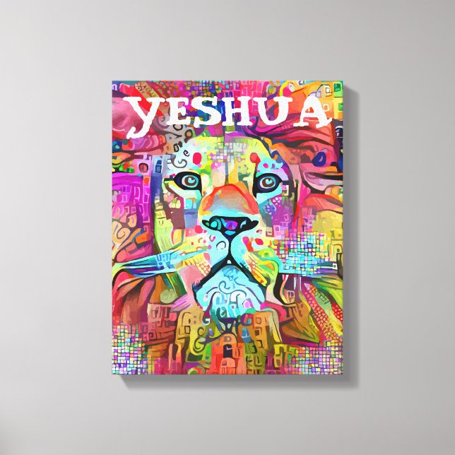 YESHUA LION OF JUDAH CHRISTIAN ART CANVAS (Front)