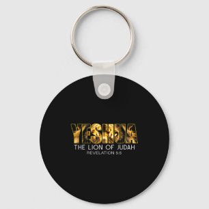 Yeshua Lion Of Judah Jesus Religious Christian Rev Keychain