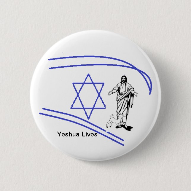 Yeshua Lives 2 Inch Round Button (Front)