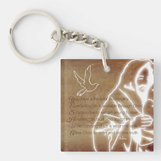 YESHUA Messiah Jesus Christ Christian Poem Keychain